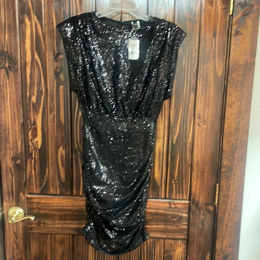 Windsor Black Sequin Mini Dress